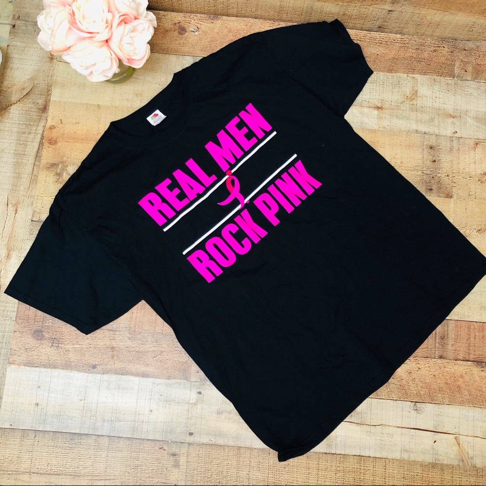 Real Men Rock Pink - T-shirt